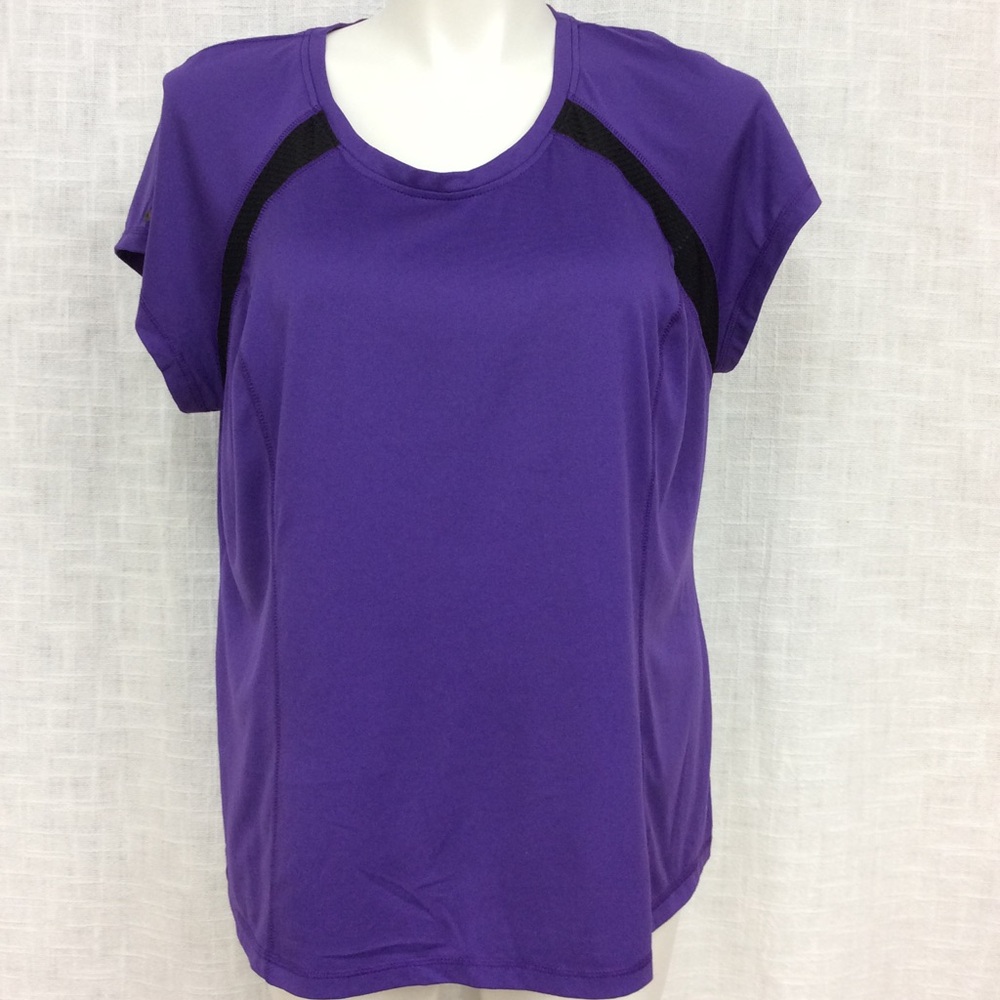 Danskin Now Purple 3X Short Sleeve Top NWOT